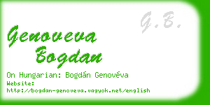genoveva bogdan business card