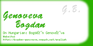 genoveva bogdan business card